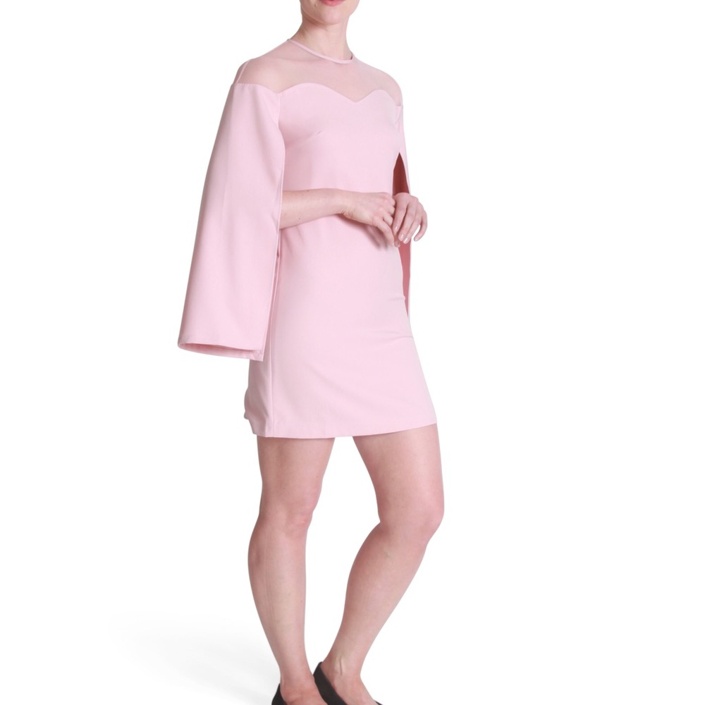 Mini dress with open sleeves